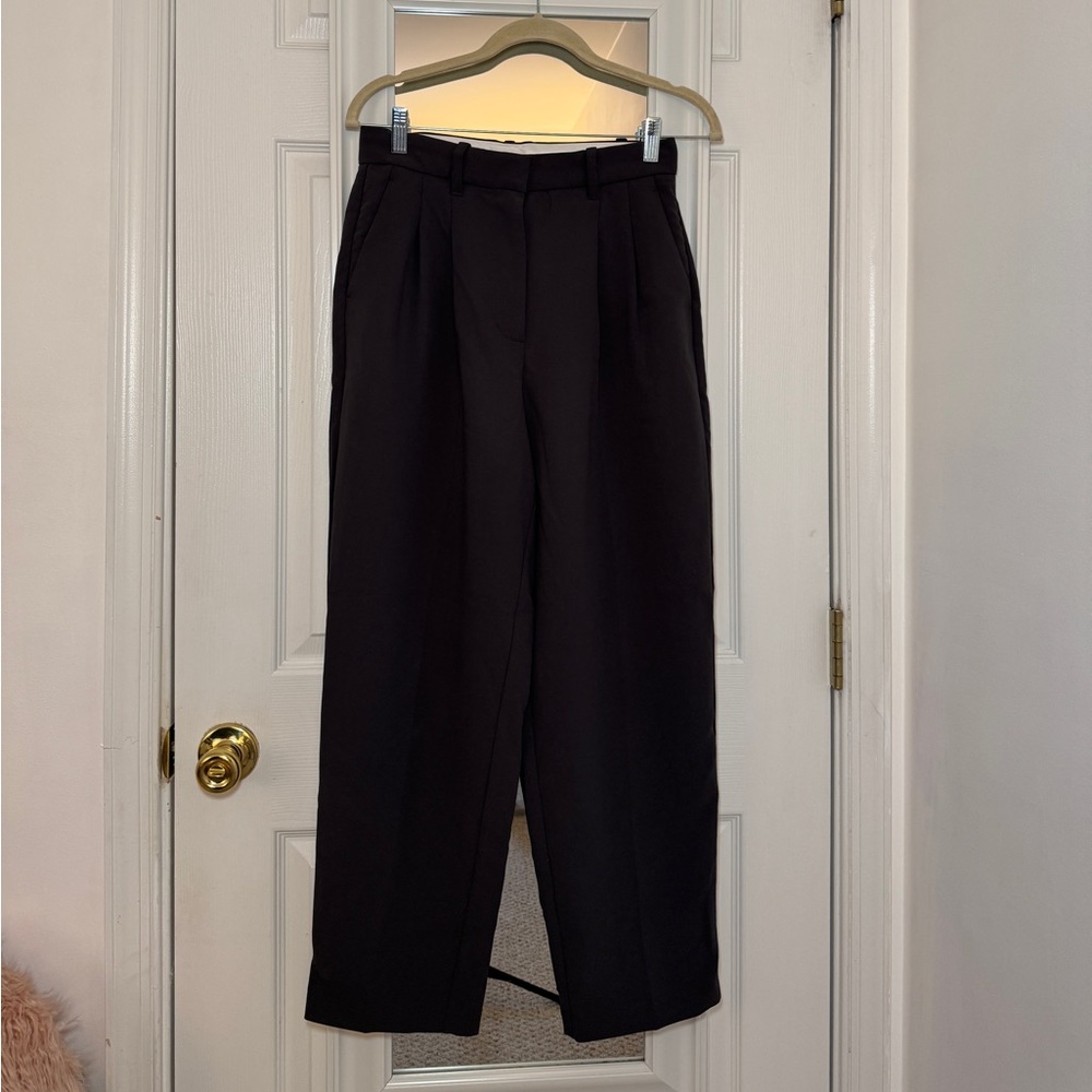 Aritzia Carrot Pant Dark Gray Tailored Trouser High Waist